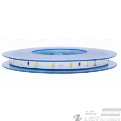 LED juosta, 5m ritė, 24V 4.8W/m nehermetiška IP20 šiltai balta 3000K Bridgelux SMD 1