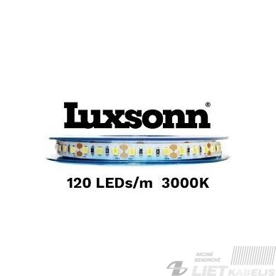 LED juosta 6W, 3000K, 120 LED/m, IP20, LUXSONN