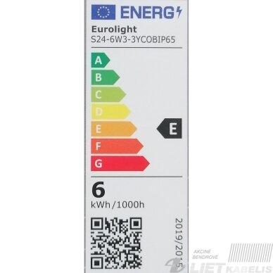 LED juosta TORONTO 6W/m, 24V, 4000K, 100lm/W, COB, IP65, EUROLIGHT 1 LED juosta TORONTO 6W/m, 24V, 4000K, 100lm/W, COB, IP65, EUROLIGHT 1