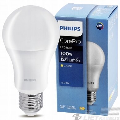 LED lempa 13W, 2700K, 1521lm, E27, PHILIPS LED lempa 13W, 2700K, 1521lm, E27, PHILIPS