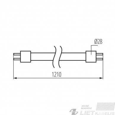 LED lempa 18W, 4000K, 1800Lm, T8, MILED 1
