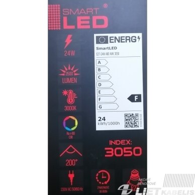 LED lempa 24W, E27, 3000K, 2500Lm, SMARTLED 2