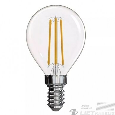 LED lempa 4W, 2700K,  465LM, E14, filamentinė, EMOS