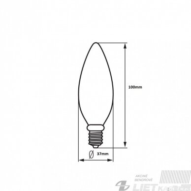 LED lempa 6W, E14, 4000K, 480LM, žvakė Energy Light 1 LED lempa 6W, E14, 4000K, 480LM, žvakė Energy Light 1