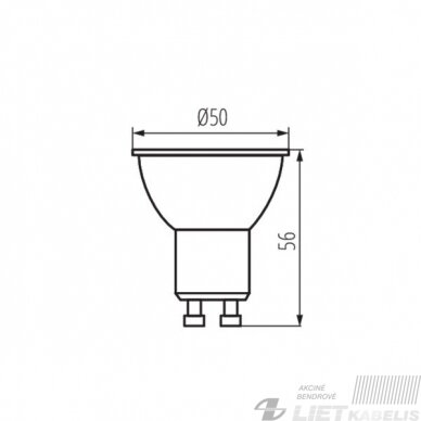 LED lempa 6W, GU10, 4000K, 500lm, Kanlux 1