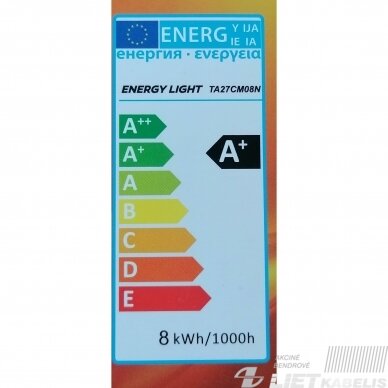 LED lempa 8W,  E27, 4000K, 690Lm, Energy Light 1