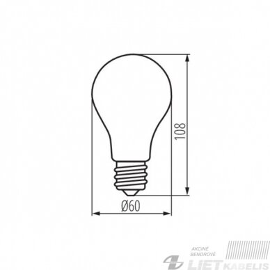 LED lempa filamentinė 11W, E27, 4000K, 1521lm, dimeriuojama, KANLUX 1 LED lempa filamentinė 11W, E27, 4000K, 1521lm, dimeriuojama, KANLUX 1