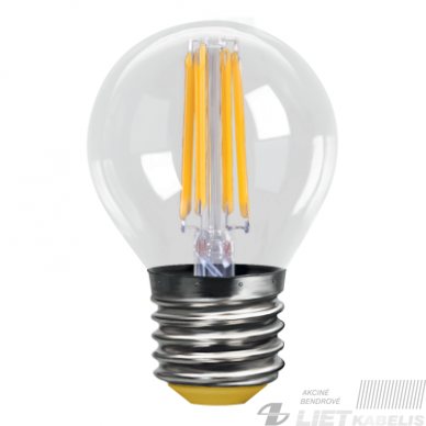 LED lempa filamentinė 5W, E27, 550lm, 4000K, burbuliukas, Spector light LED lempa filamentinė 5W, E27, 550lm, 4000K, burbuliukas, Spector light