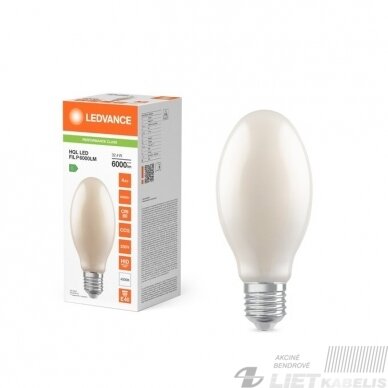 LED lempa HQL 32,4W, E40, 4000K, 6000Lm, filamentinė, IP65, LEDVANCE LED lempa HQL 32,4W, E40, 4000K, 6000Lm, filamentinė, IP65, LEDVANCE