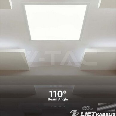 LED panelė 40W, 4800lm, 4000K, 600x600mm, V-tac 3 LED panelė 40W, 4800lm, 4000K, 600x600mm, V-tac 3