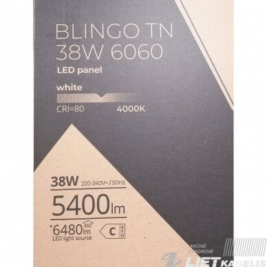 LED panelė BLINGO 38W, 4000K,5400lm, 600x600mm, Kanlux 6 LED panelė BLINGO 38W, 4000K,5400lm, 600x600mm, Kanlux 6