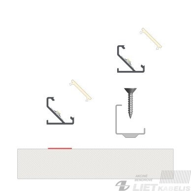 LED profilio komplektas BARDE kampinis, juodas, anoduotas, matinis dangtelis 2.02 m 1 LED profilio komplektas BARDE kampinis, juodas, anoduotas, matinis dangtelis 2.02 m 1