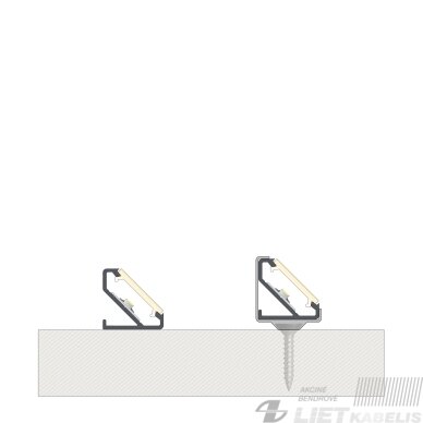 LED profilio komplektas BARDE kampinis, juodas, anoduotas, matinis dangtelis 2.02 m 2 LED profilio komplektas BARDE kampinis, juodas, anoduotas, matinis dangtelis 2.02 m 2