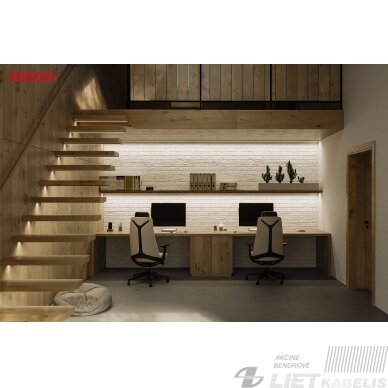 LED profilio komplektas EGEN paviršinis platus, juodas, anoduotas, matinis dangtelis 3 m 5 LED profilio komplektas EGEN paviršinis platus, juodas, anoduotas, matinis dangtelis 3 m 5