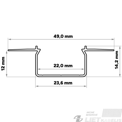 LED profilio komplektas HORST priglaistomas platus, aliuminis, anoduotas, baltas dangtelis 2.02 m 3 LED profilio komplektas HORST priglaistomas platus, aliuminis, anoduotas, baltas dangtelis 2.02 m 3