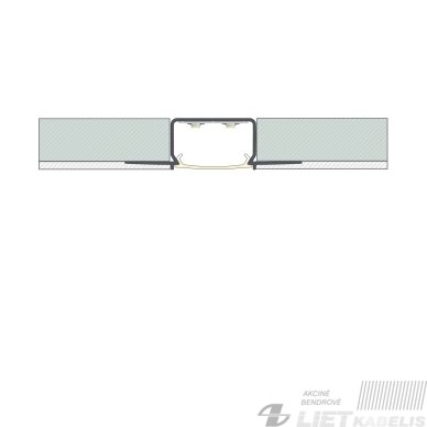 LED profilio komplektas HORST priglaistomas platus, juodas, anoduotas, baltas dangtelis 2.02 m 2 LED profilio komplektas HORST priglaistomas platus, juodas, anoduotas, baltas dangtelis 2.02 m 2