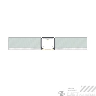 LED profilio komplektas MOSSO priglaistomas siauras, juodas, anoduotas, baltas dangtelis 3 m 2 LED profilio komplektas MOSSO priglaistomas siauras, juodas, anoduotas, baltas dangtelis 3 m 2