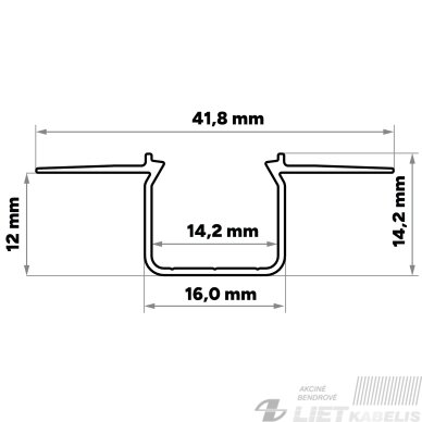 LED profilio komplektas MOSSO priglaistomas siauras, juodas, anoduotas, baltas dangtelis 3 m 3 LED profilio komplektas MOSSO priglaistomas siauras, juodas, anoduotas, baltas dangtelis 3 m 3