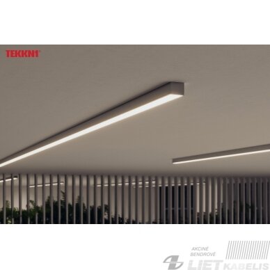 LED profilio komplektas NORS paviršinis/pakabinamas, aliuminis, anoduotas, matinis dangtelis 2.02 m 6