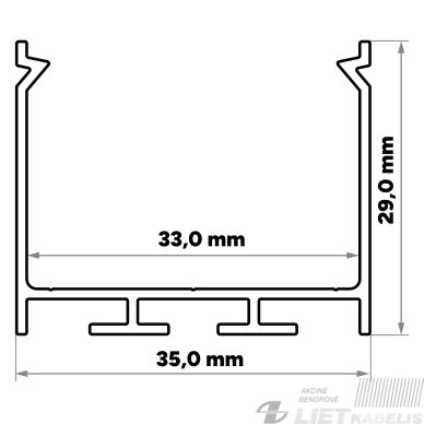 LED profilio komplektas NORS paviršinis/pakabinamas, juodas, anoduotas, matinis dangtelis 3 m 3 LED profilio komplektas NORS paviršinis/pakabinamas, juodas, anoduotas, matinis dangtelis 3 m 3