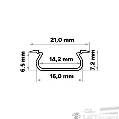LED profilio komplektas SELDE įleidžiamas, aliuminis, anoduotas, matinis dangtelis 3 m 2 LED profilio komplektas SELDE įleidžiamas, aliuminis, anoduotas, matinis dangtelis 3 m 2