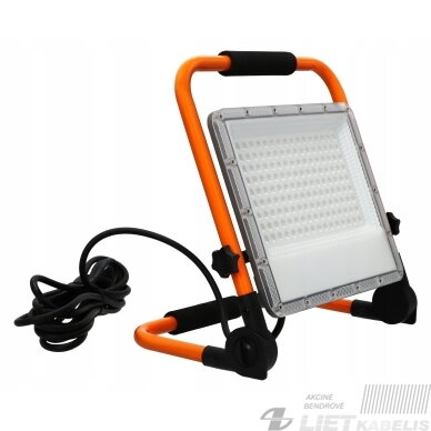 LED prožektorius 100W, 4500K, 11000lm, nešiojamas su rėmu ,IP65, SMART LED 1