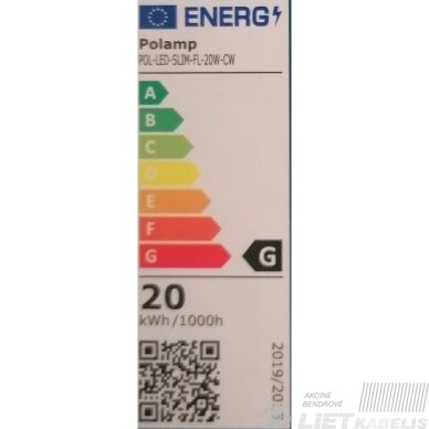 LED Prožektorius 20W, 1600lm, 3000-6000K,  IP65, POLAMP 2