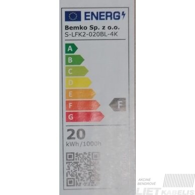 LED Prožektorius 20W, 4000K, 1640lm, su judesio davikliu, IP65, Kafler 2