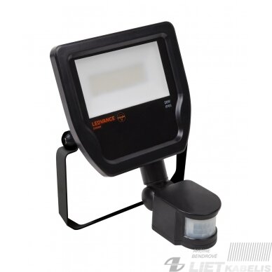 LED prožektorius su judesio davikliu 20W, IP65, 4000K,2400Lm, juodas,Ledvance LED prožektorius su judesio davikliu 20W, IP65, 4000K,2400Lm, juodas,Ledvance