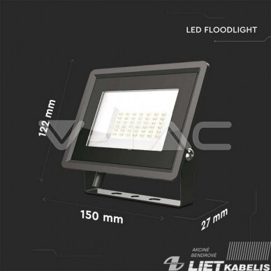 LED prožektorius 30W, 4000K, 2510lm, IP65, V-TAC 2