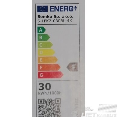 LED Prožektorius 30W, 4000K, 2520lm, su judesio davikliu, IP65, Kafler 2