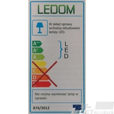LED prožektorius  50W,  4000K, 3500Lm,  IP65, LEDOM 1