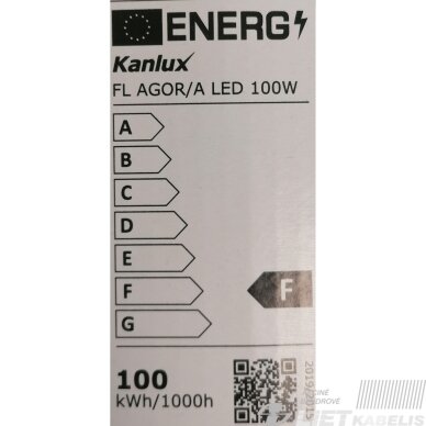 LED prožektorius FL AGOR/A 100W, 4000K, 11000lm, juodas, IP65, KANLUX 4 LED prožektorius FL AGOR/A 100W, 4000K, 11000lm, juodas, IP65, KANLUX 4