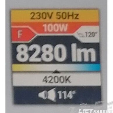 LED prožektorius su davikliu 100W, 4200K, 8280LM,  IP65, STRUHM 2