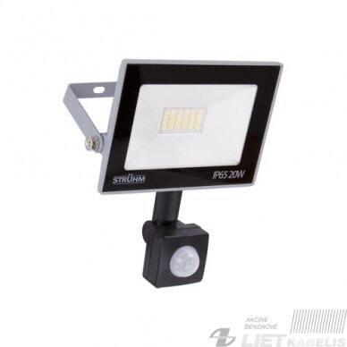 LED prožektorius su davikliu, 20W, 4500K, 1600Lm, IP65, STRUHM LED prožektorius su davikliu, 20W, 4500K, 1600Lm, IP65, STRUHM