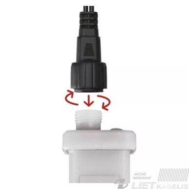 LED šviesos girliandų EMOS CONNECTING matinimo šaltinis, 30Vdc, 12W, su pulteliu, IP44, EMOS 2