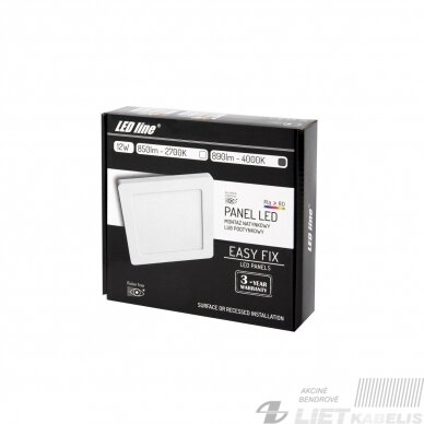 LED šviestuvas 12W, 2700K, 890lm, IP20, LEDline LED šviestuvas 12W, 2700K, 890lm, IP20, LEDline