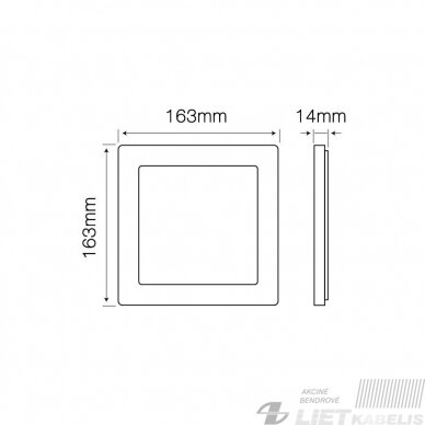 LED šviestuvas 12W, 2700K, 890lm, IP20, LEDline 2 LED šviestuvas 12W, 2700K, 890lm, IP20, LEDline 2