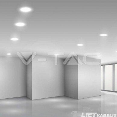 LED šviestuvas 12W, 3000K, 1200lm, įleidžiamas, V-TAC 3