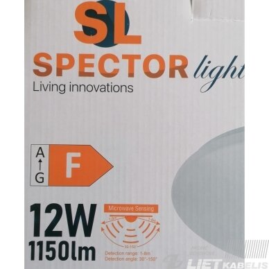 LED šviestuvas 12W, 4000K, 1150lm, su mikrobangų davikliu, IP44, SPECTOR Light 1 LED šviestuvas 12W, 4000K, 1150lm, su mikrobangų davikliu, IP44, SPECTOR Light 1