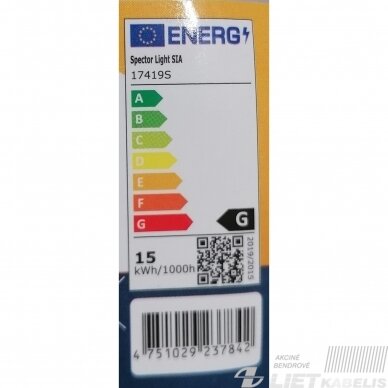 LED šviestuvas 15W, 4000K, 1200Lm, virštinkinis apvalus juodas, IP54, SPECTOR Light 1 LED šviestuvas 15W, 4000K, 1200Lm, virštinkinis apvalus juodas, IP54, SPECTOR Light 1