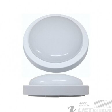 LED šviestuvas 15W, 4000K, 1490LM, IP54, apvalus baltas, SPECTORLIGHT LED šviestuvas 15W, 4000K, 1490LM, IP54, apvalus baltas, SPECTORLIGHT