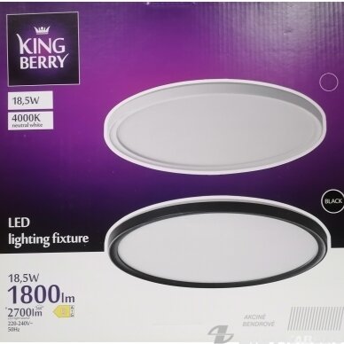 LEd šviestuvas 18,5W, 4000K 1800lm, IP20, KING BERRY 2 LEd šviestuvas 18,5W, 4000K 1800lm, IP20, KING BERRY 2