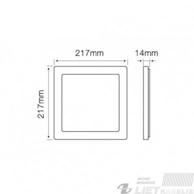 LED šviestuvas 18W, 4000K, 1450lm, IP20, LEDline 1 LED šviestuvas 18W, 4000K, 1450lm, IP20, LEDline 1