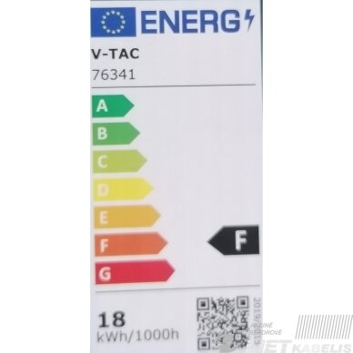 LED šviestuvas 18W, 4000K, 1830lm, IP44, V-TAC 4 LED šviestuvas 18W, 4000K, 1830lm, IP44, V-TAC 4