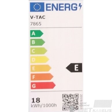 LED šviestuvas 18W, 4000K, 1850lm, įleidžiamas, V-TAC 4