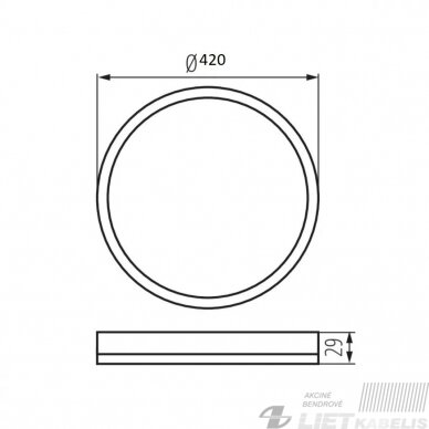 LEd šviestuvas 22W, 4000K 2000lm, IP20, KING BERRY 2