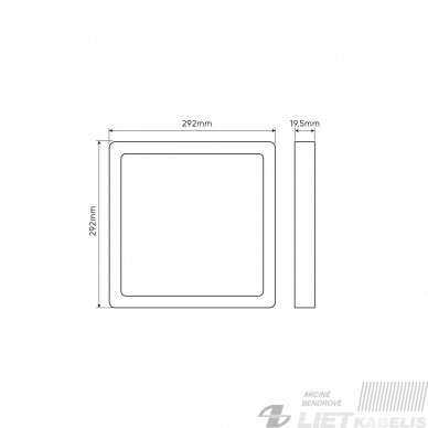 LED šviestuvas 24W, 3000-5000K, 2400lm, EasyFix PRO, LEDLine 2 LED šviestuvas 24W, 3000-5000K, 2400lm, EasyFix PRO, LEDLine 2