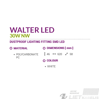 LED šviestuvas  WALTER 30W, 4000K, 3100lm, IP65, STRUHM 2