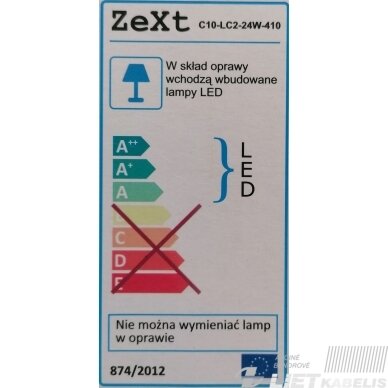 LED Šviestuvas apvalus, 24W, 2700K, 2000Lm, IP20, Zext 1